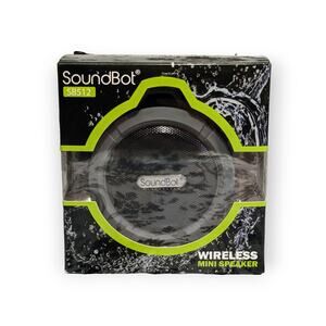 NWT SoundBot SB512 Gray Wireless Mini Water & Shock Resistant Speaker